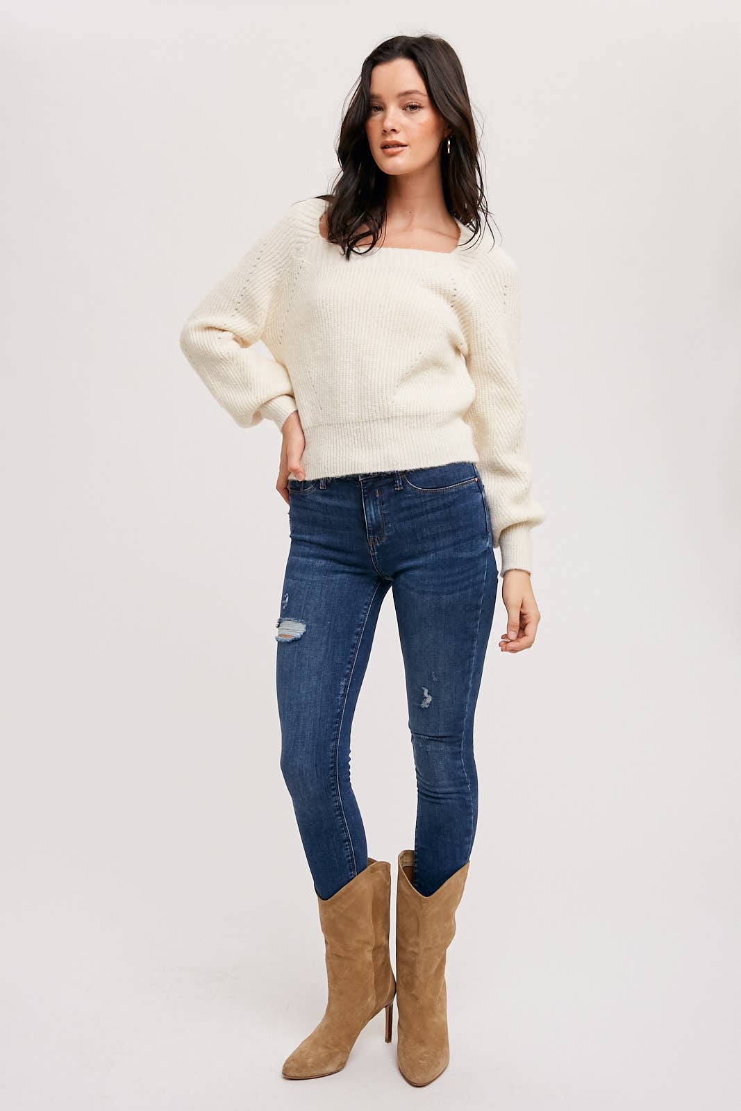 Beth Square Neck Sweater