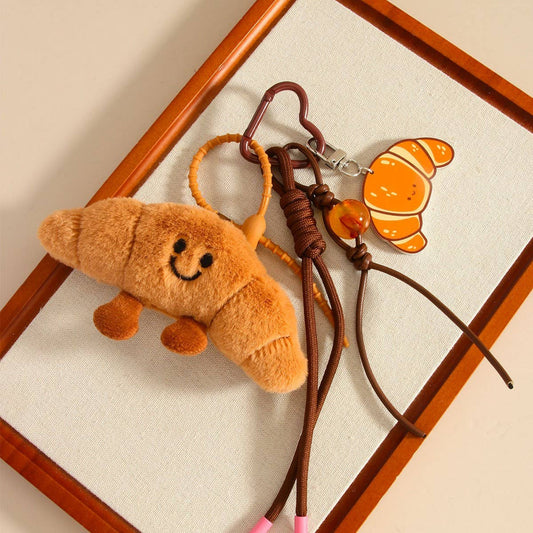 Plush Baguette & Croissant Bag Charm
