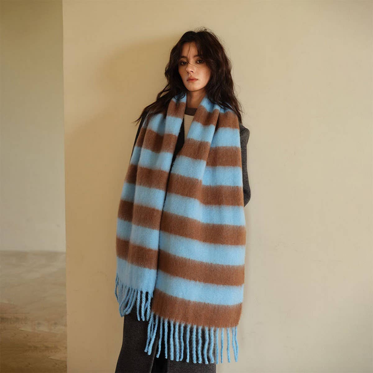 Mayci Oversized Stripe Scarf