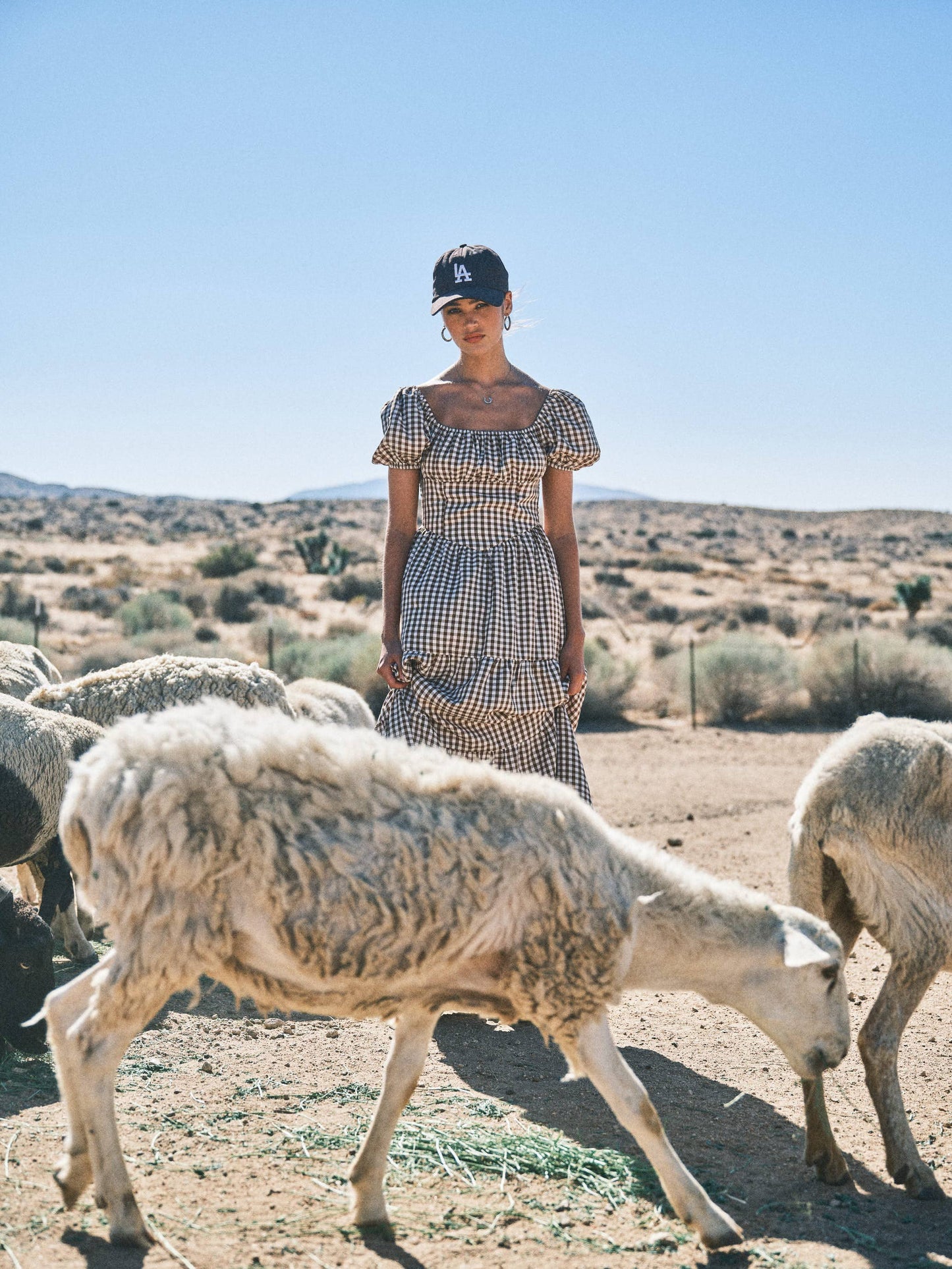 Lauren Gingham Maxi Dress