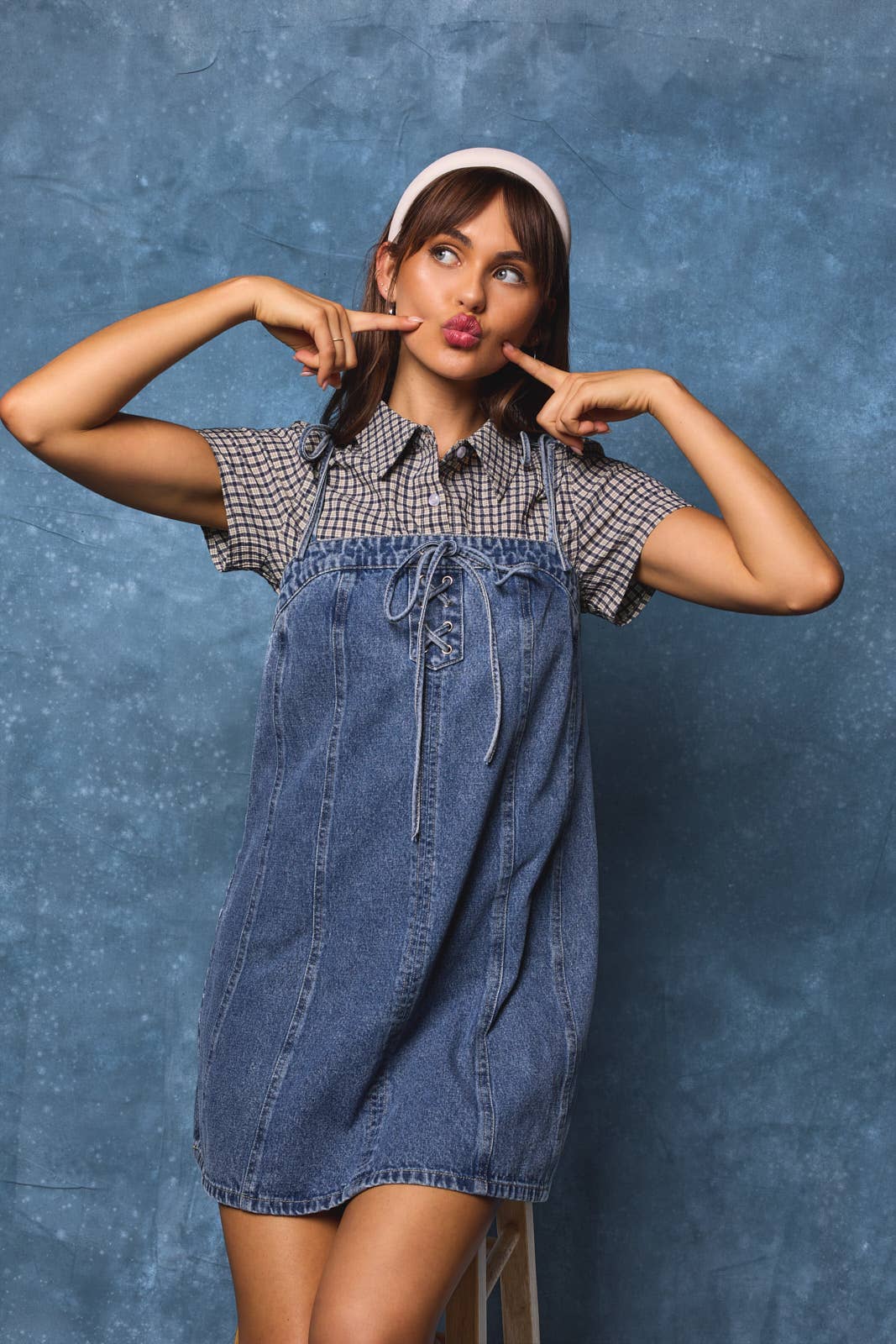 Caroline Denim Mini Dress