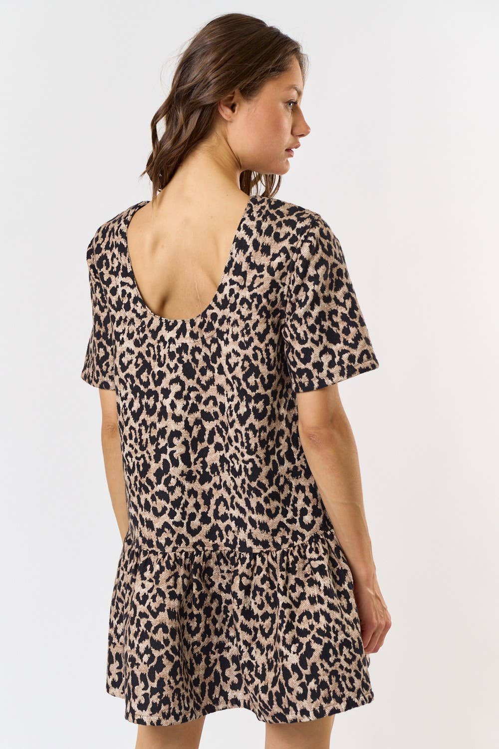 Sable Leopard Mini Dress