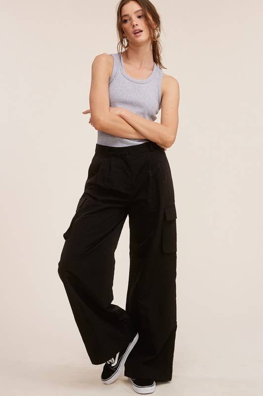 Chels Wide-Leg Cargo Pants