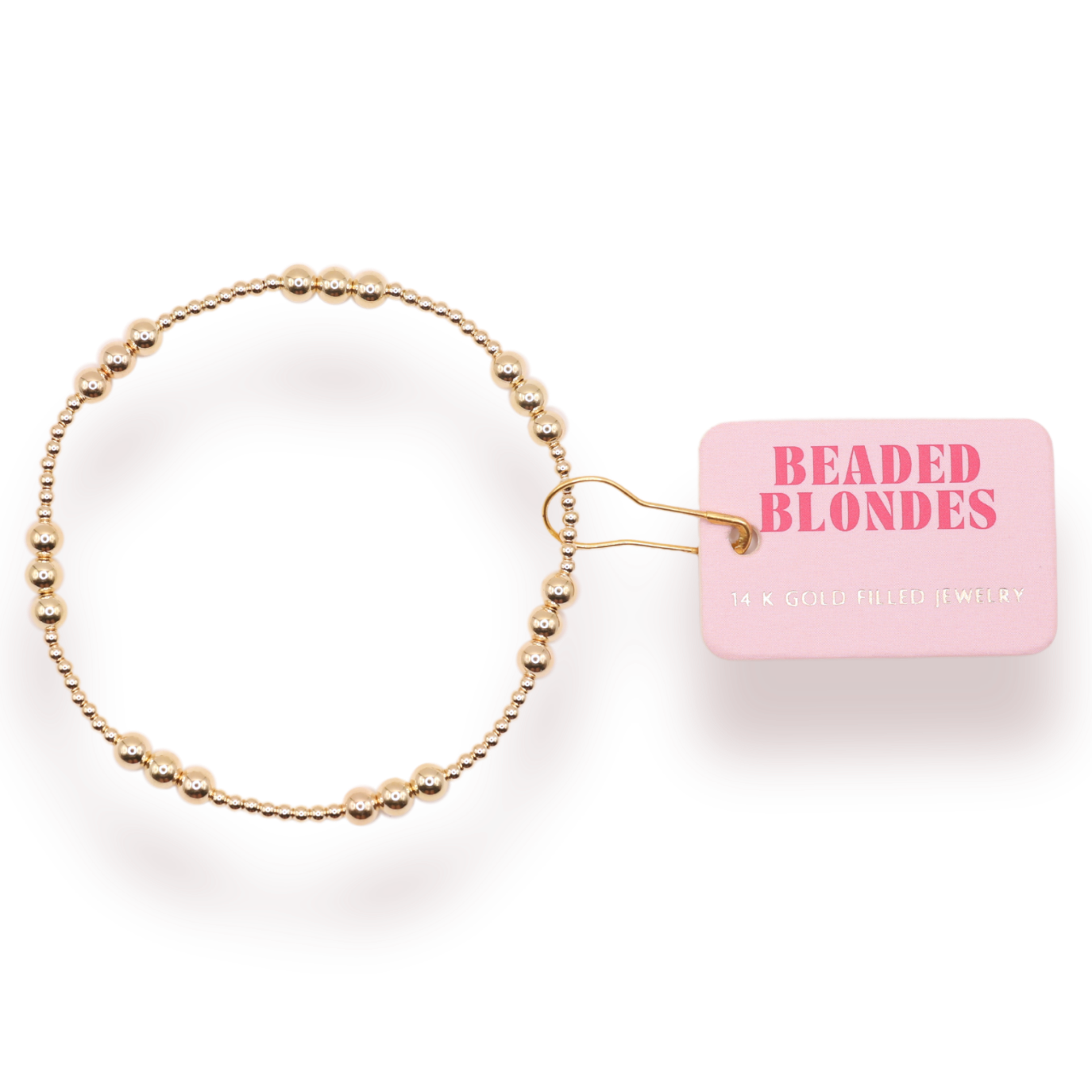 ILY Bracelet in Gold | BEADED BLONDES
