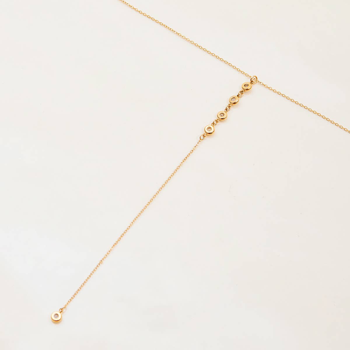 Zircon Lariat Necklace | Waterproof Jewelry