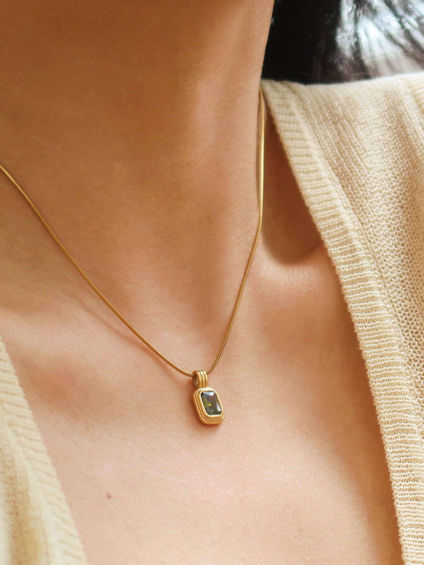 Maeve Stone Necklace | Waterproof Jewelry