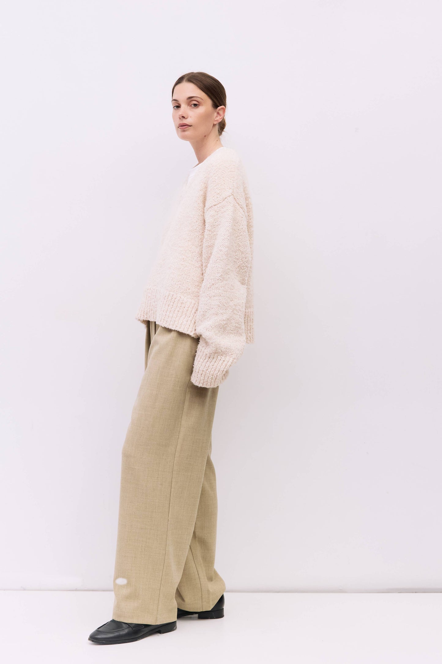Reed V-Neck Boucle Sweater