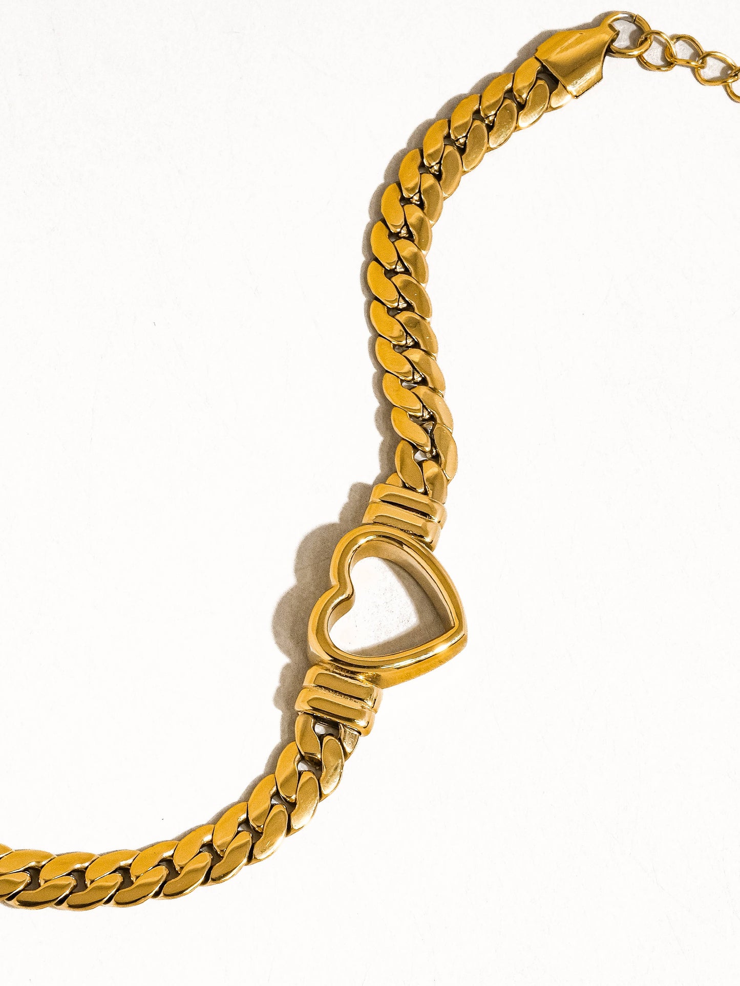 Tessa Heart Snake Chain Necklace | Waterproof Jewelry