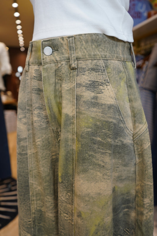 Josie Camo Barrel Jeans
