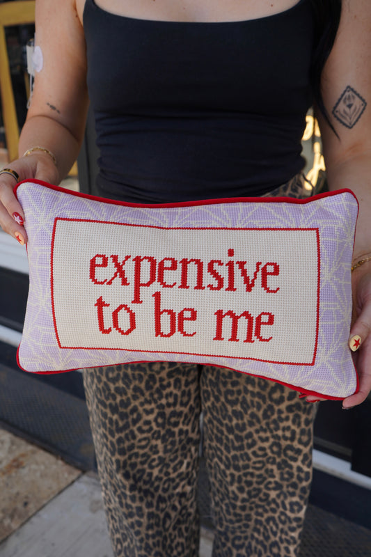 Expensive To Be Me | FURBISH Needlepoint Pillow