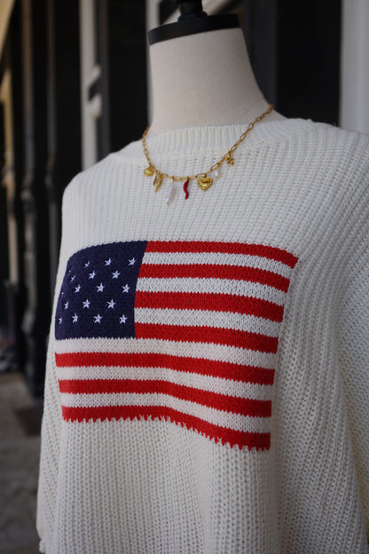 American Flag Sweater