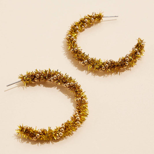 Festive Tinsel Hoops