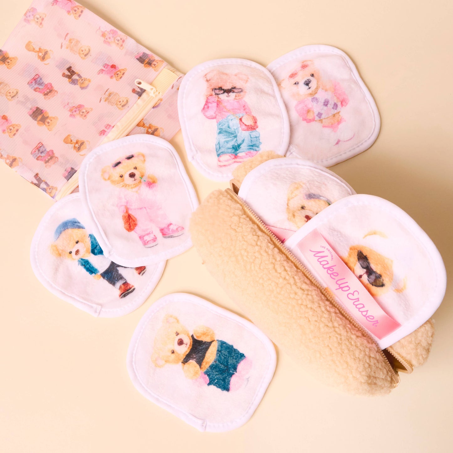 Teddy Bear 7-Day Gift Set & Plush Cosmetic Bag | Makeup Eraser