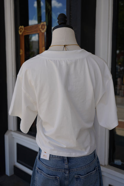 Gabby Lace Varsity Tee