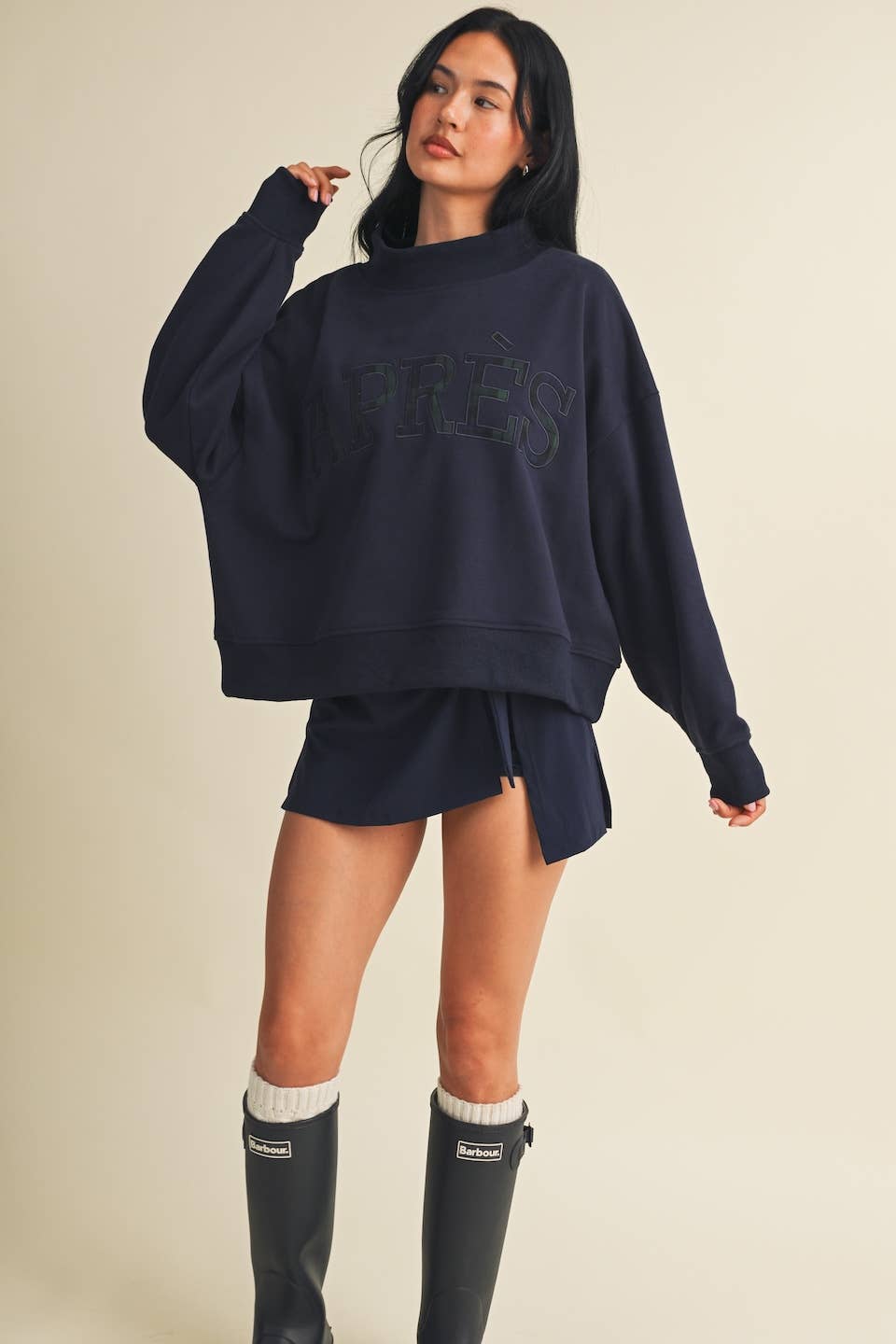 Après Oversized Mock Neck Sweatshirt