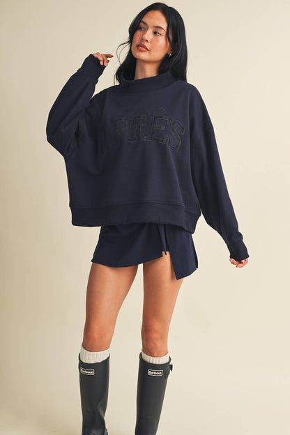 Après Oversized Mock Neck Sweatshirt