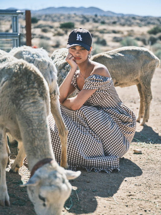 Lauren Gingham Maxi Dress