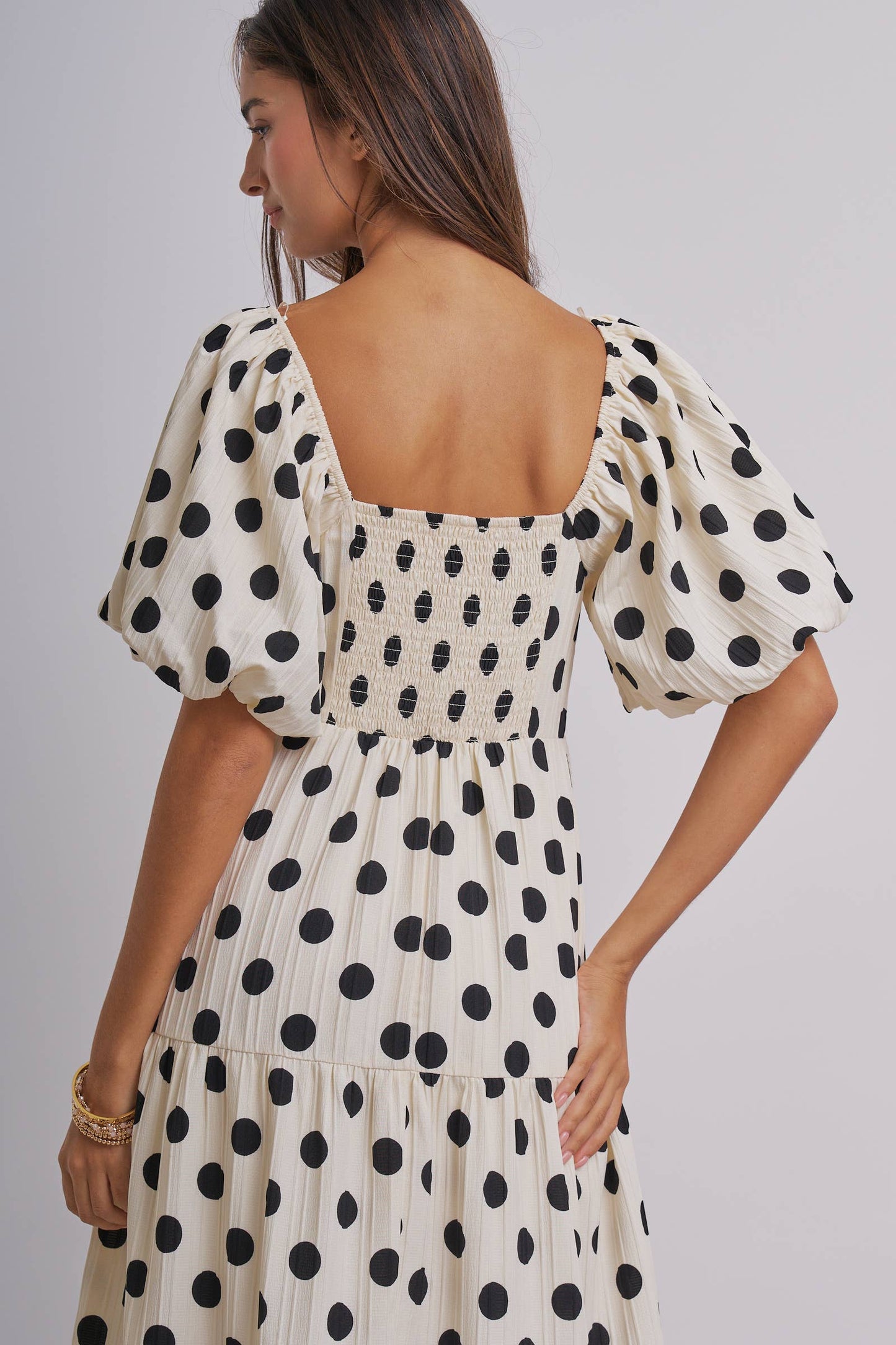 Liana Polka Dot Maxi Dress