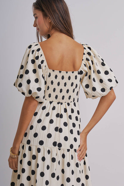 Liana Polka Dot Maxi Dress