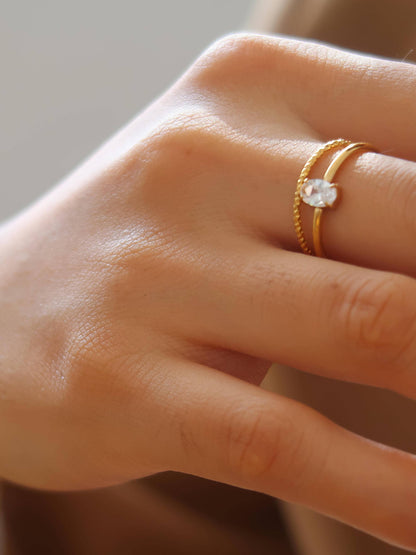 Anna Oval Ring | Waterproof Jewelry