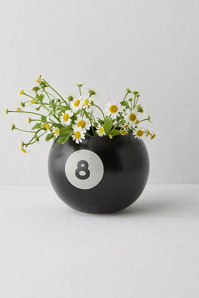 8-Ball Ceramic Vase