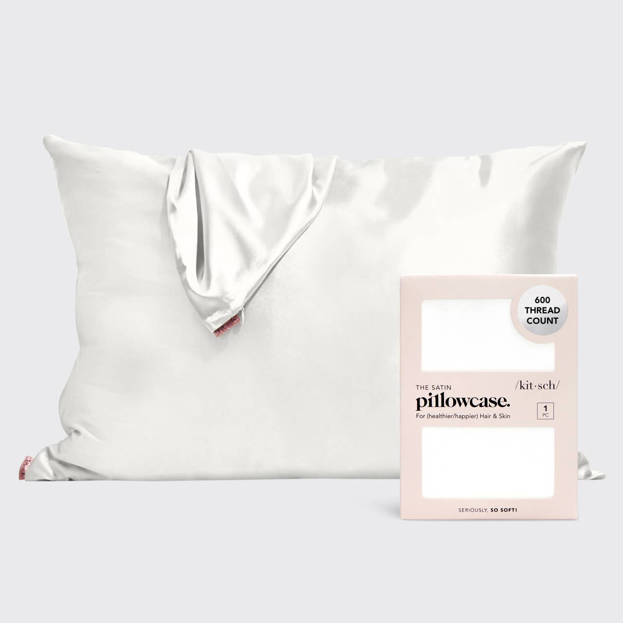 Ivory Satin Pillowcase | KITSCH