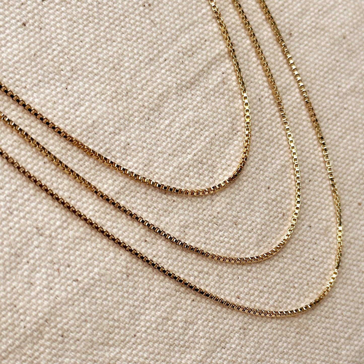 Lana Box Chain Necklace | Waterproof Jewelry