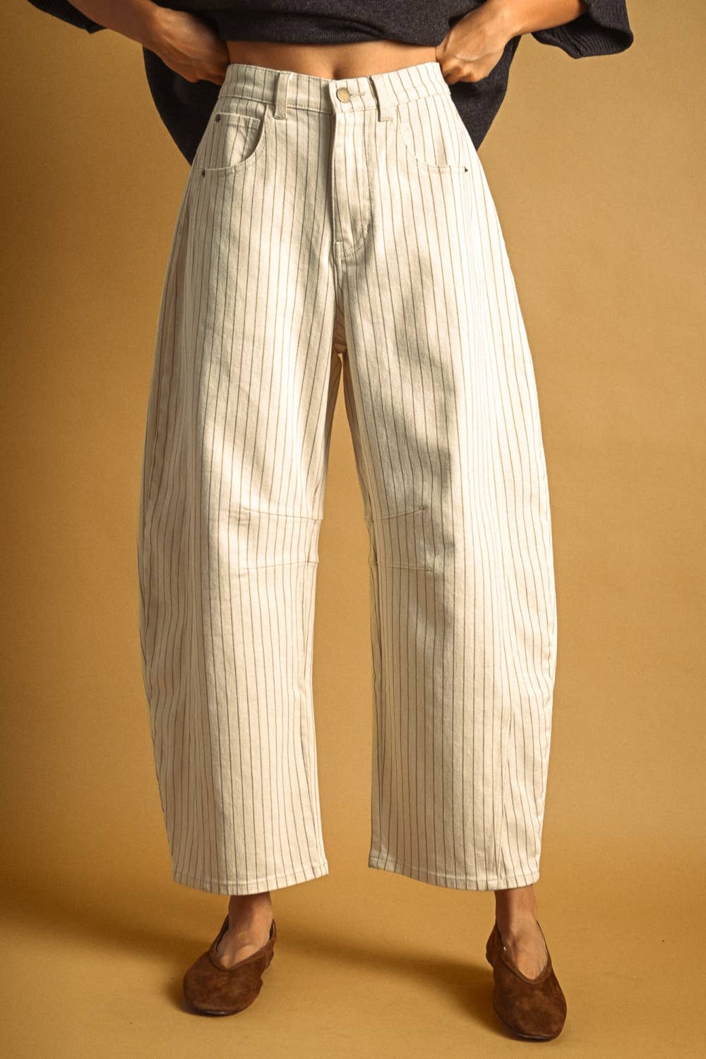 Penny Pin Stripe Barrel Pants