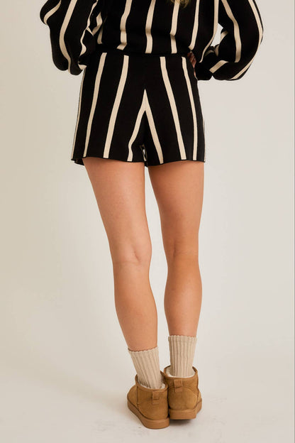 Rae Striped Knit Shorts
