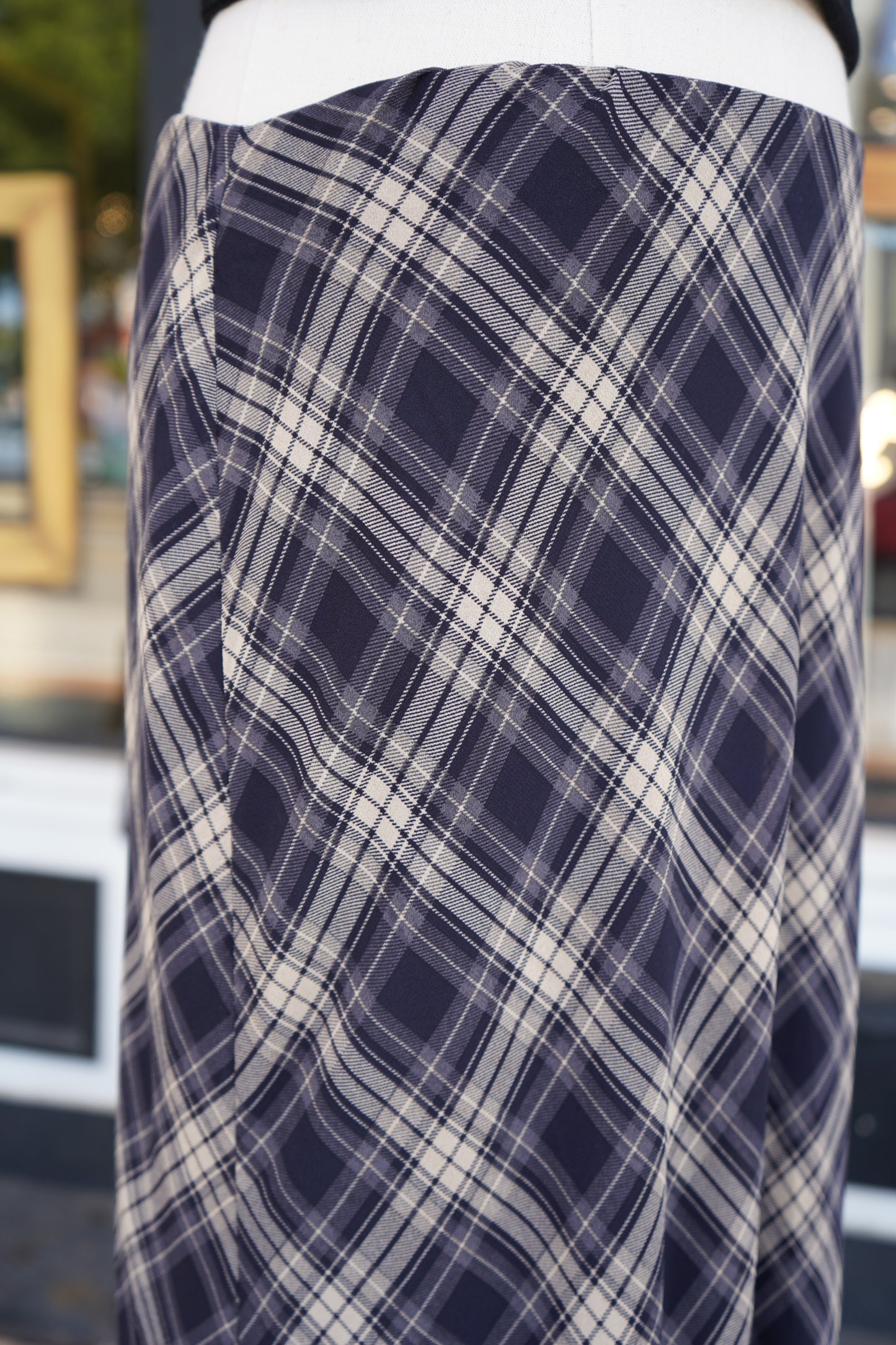 Naomi Plaid Midi Skirt