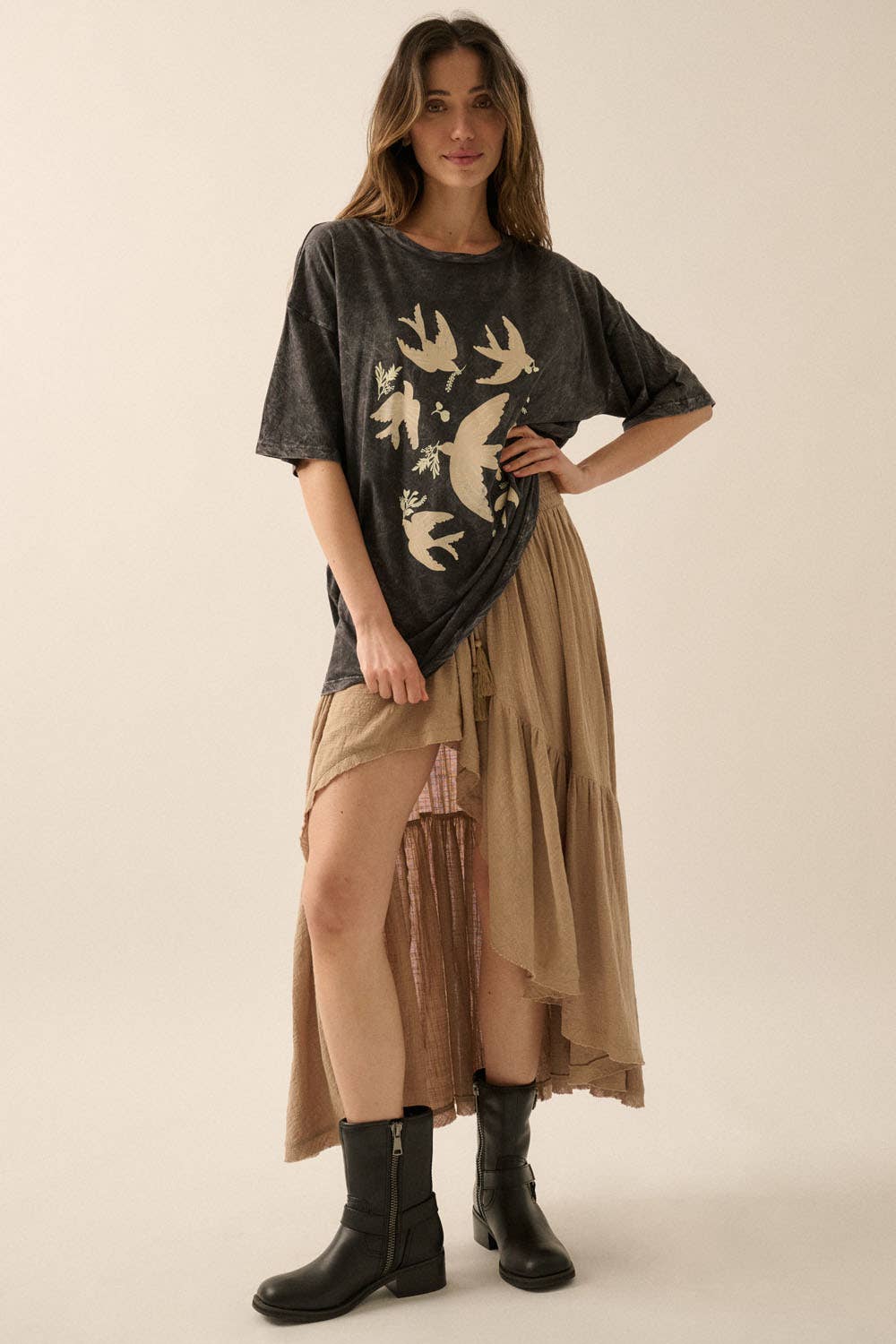 Dove Oversized Graphic Tee