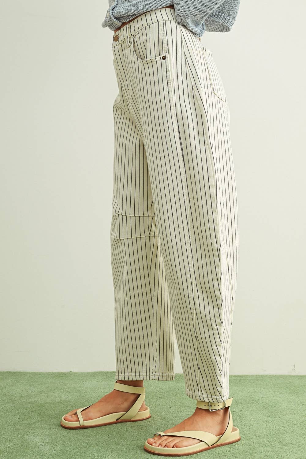 Penny Pin Stripe Barrel Pants