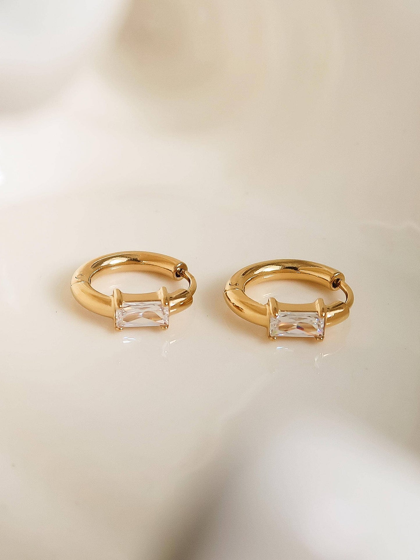 Adeline Huggie Earrings | Waterproof Jewelry