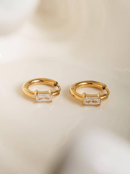 Adeline Huggie Earrings | Waterproof Jewelry