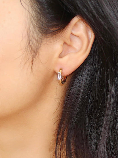 Adeline Huggie Earrings | Waterproof Jewelry