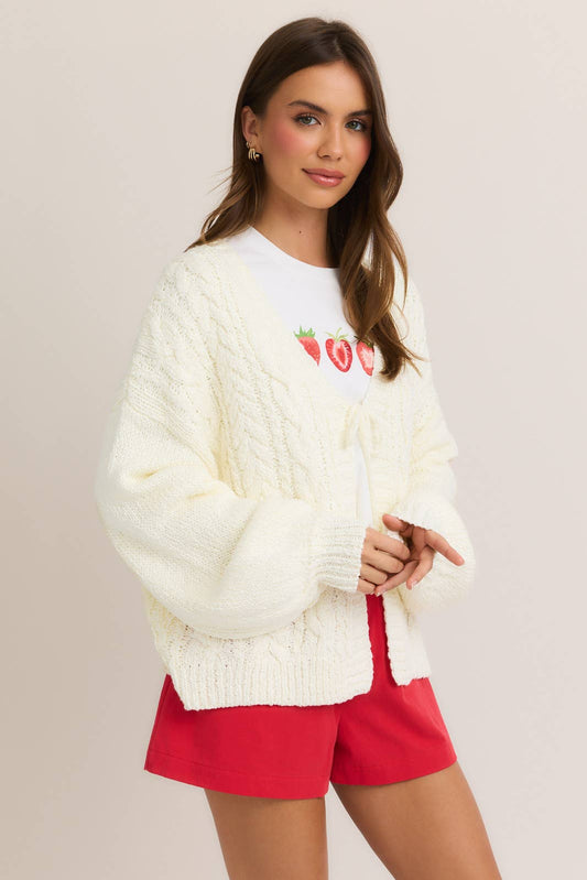 Avery Front Tie Cardi