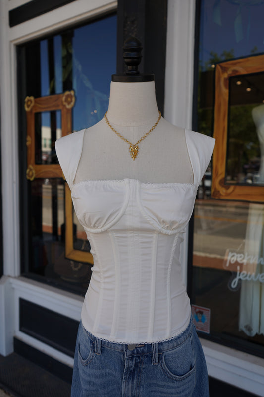 Colleen Structured Square-Neck Top