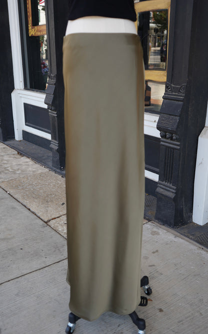 Olivia Satin Midi Skirt