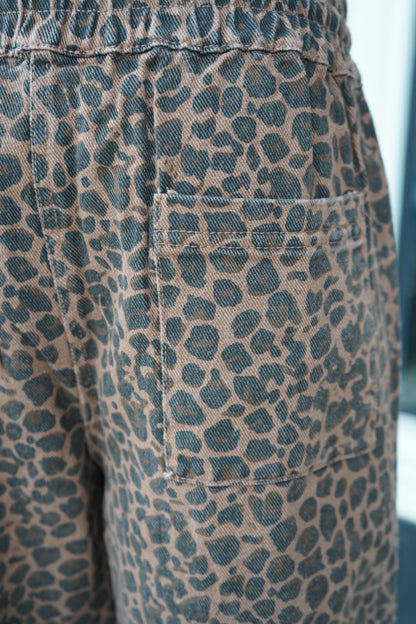 Carli Leopard Wide Leg Track Pants