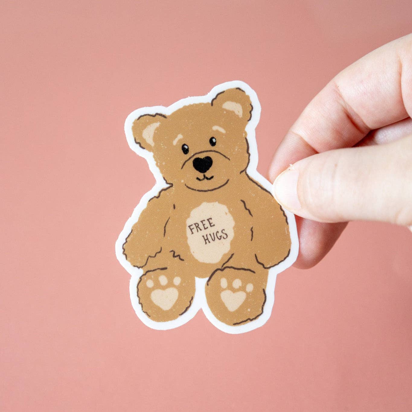 Free Hugs Teddy Bear Sticker