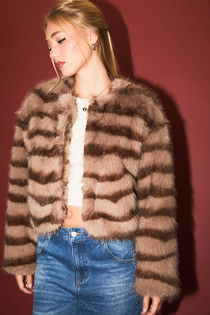 Bella Faux Fur Crop Coat