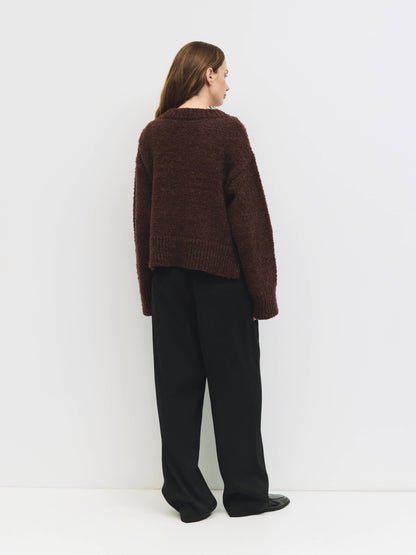 Reed V-Neck Boucle Sweater