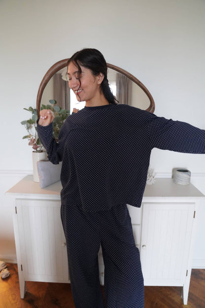 Penny Long Sleeve Polka Dot Top