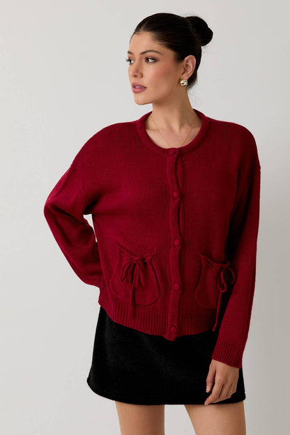 Ruby Bow Cardigan