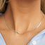 Silver Micro Herringbone Necklace | Waterproof Jewelry