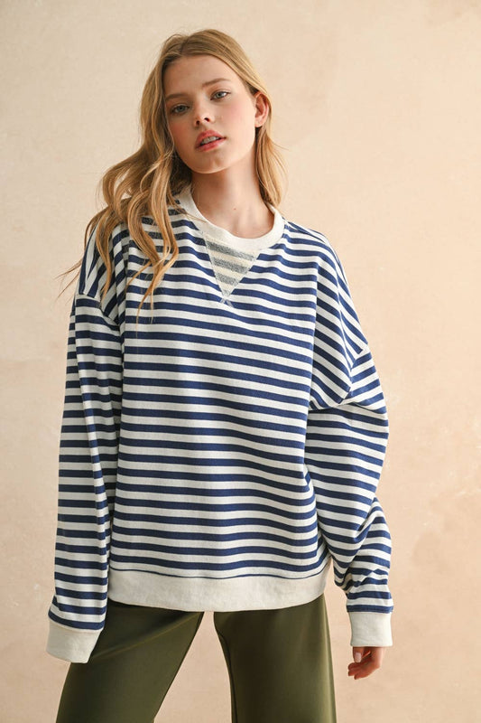 Jenna Striped Pullover