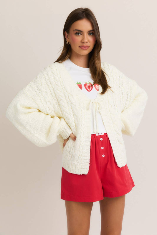 Avery Front Tie Cardi