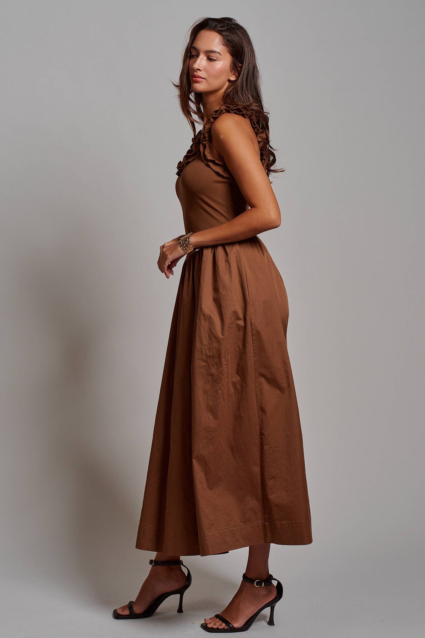 Gina Ribbed Knit Midi Dress