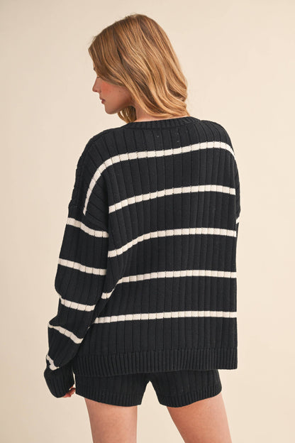 Tess Stripe Sweater and Shorts Set