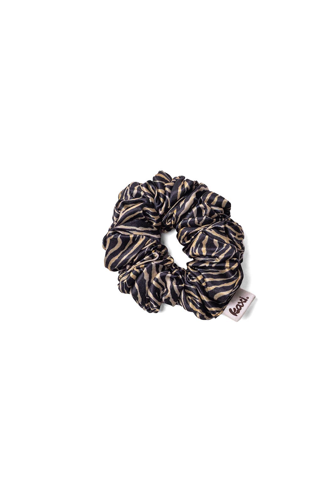 Zebra Satin Midi Scrunchie | KAXI